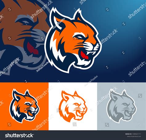 Tiger Wildcat Logo Mascot Sports Team Stock Vector Royalty Free