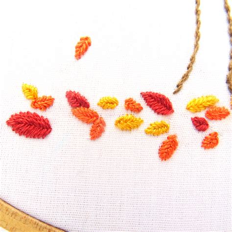 Autumn Tree Hand Embroidery Pattern Wandering Threads Embroidery