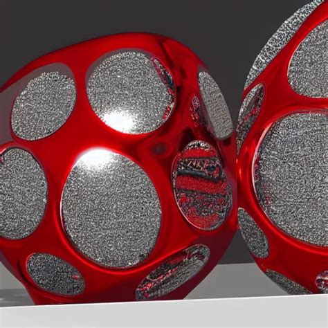 Chrome Spheres On A Red Cube By Jan Van Ravesteyn Stable Diffusion