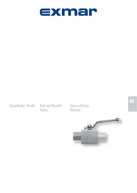 PDF Kugelhahn Ventil Ball and Needle Llave esférica Valve PDF