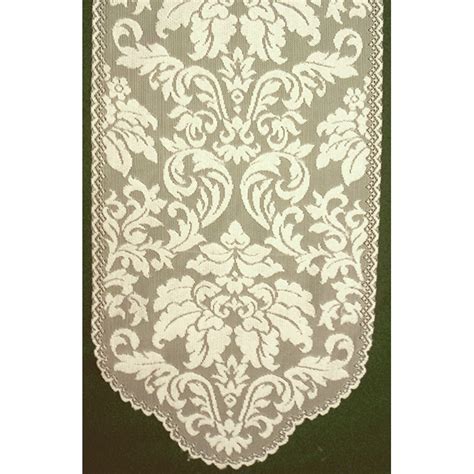 Table Runner Heritage Damask 14x49 Pearl Heritage Lace - Elegance of ...