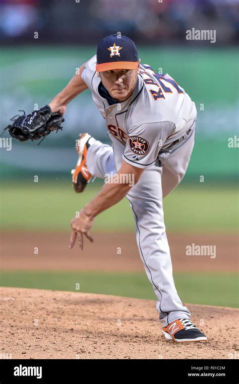 Arlington Texas Usa 05th Aug 2015 Houston Astros Starting Pitcher