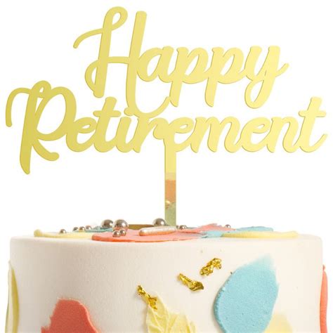 Jual Cake Topper Akrilik Happy Retirement Pensiun Perpisahan Senior