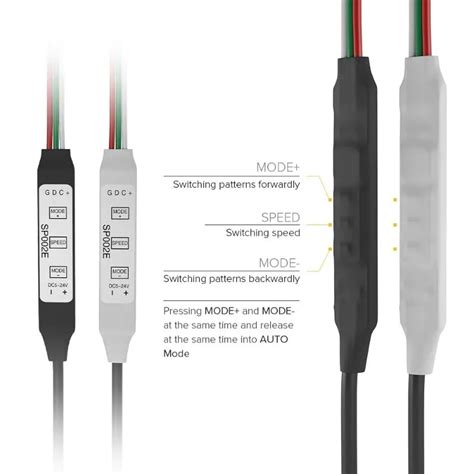 Controllers Sp002e Ws2812b Ws2811 Controller Mini 3 Keys 4 Usb For Ws2812 Smart Led Strip