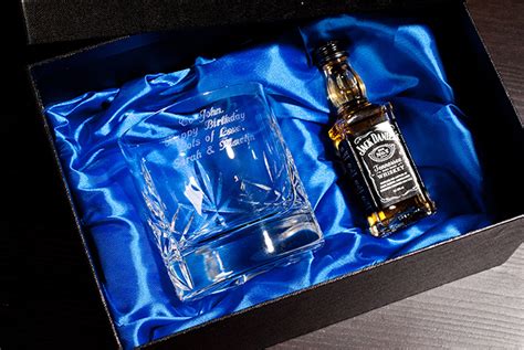 Buy Engraved Crystal Whisky Tumbler Jack Daniels Gift Set For Gbp