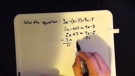 1 1 Solve The Equation 3x X 7 4x 5 YouTube