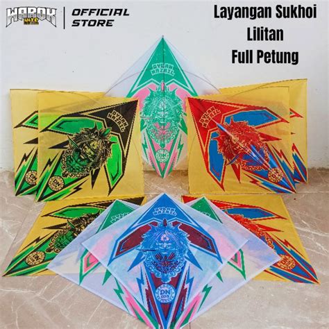 Jual 50 100Pcs Layangan Sukhoi Super Lilitan Arku Petung By DN Club