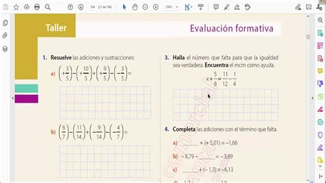 Taller pág Matemática Octavo año Adición y sustracción con 92988 Hot