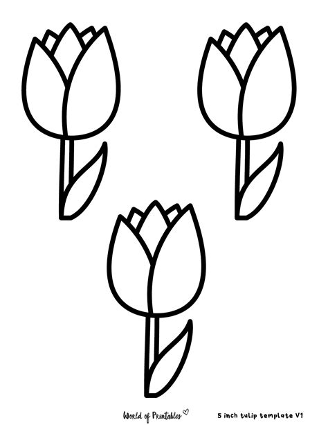 Simple Tulip Stencil