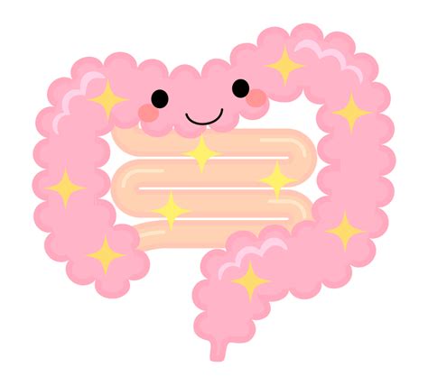 元気な大腸のイラスト | 無料のフリー素材 イラストエイト
