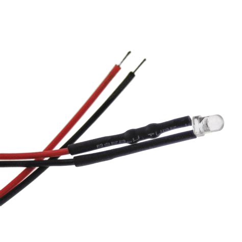 10 X 3mm LED 5Volt Rot Mit 20cm Kabel U Vorwiderstand EBay