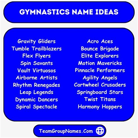 450+ Gymnastics Team Names and Expert Tips for the Perfect Pick