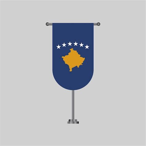 Ilustra O Do Modelo De Bandeira Do Kosovo Vetor Premium