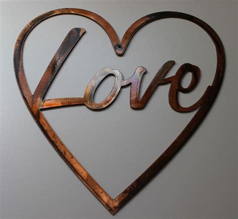 Love In Heart Metal Wall Art Decor Metal Wall Art Decor Metal Wall