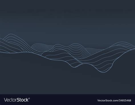 3d abstract elevation contour topography line map Vector Image