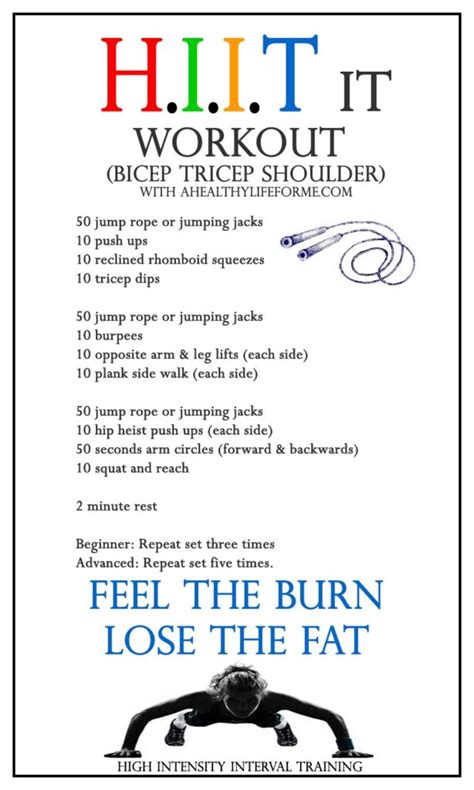 HIIT Workout Bicep, Tricep and Shoulder - A Healthy Life For Me