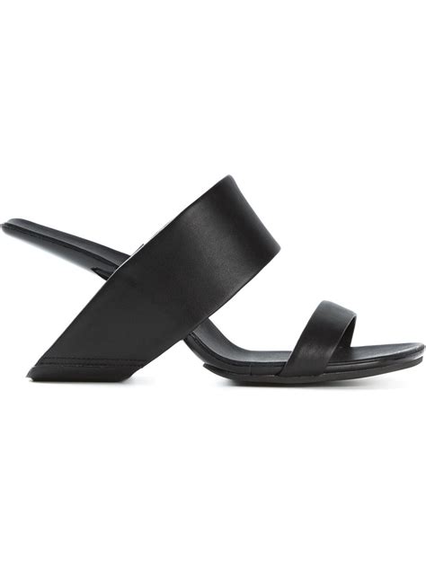 Lyst United Nude Loop Hi Leather Sandals In Black