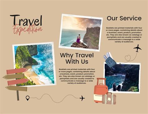 Free, printable, customizable travel brochure templates | Canva