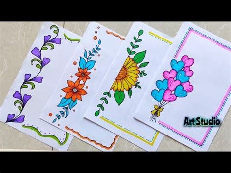 3 Border Designs Border Design For Project Project File Decoration Border Design For School ...