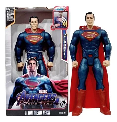 Muñeco Superman Dc Articulado Avengers Luz Y Sonido 30 Cm MercadoLibre