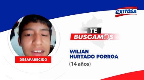 Te Buscamos Menor de 14 años fue visto por última vez el pasado 09