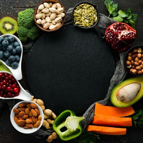 Fundo Alimentar Frutas Legumes E Bagas Na Velha Mesa De Cozinha Vista