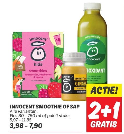 INNOCENT SMOOTHIE OF SAP Aanbieding Bij Dekamarkt