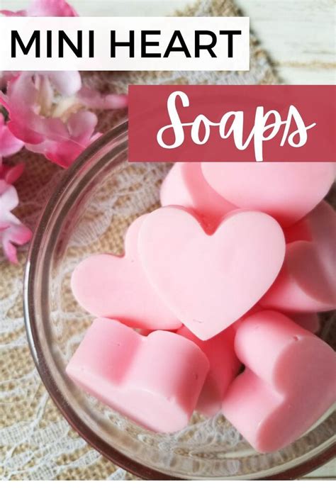 Easy Diy Homemade Strawberry Scented Mini Heart Soaps Melt And Pour Soap Recipe Heart Soap