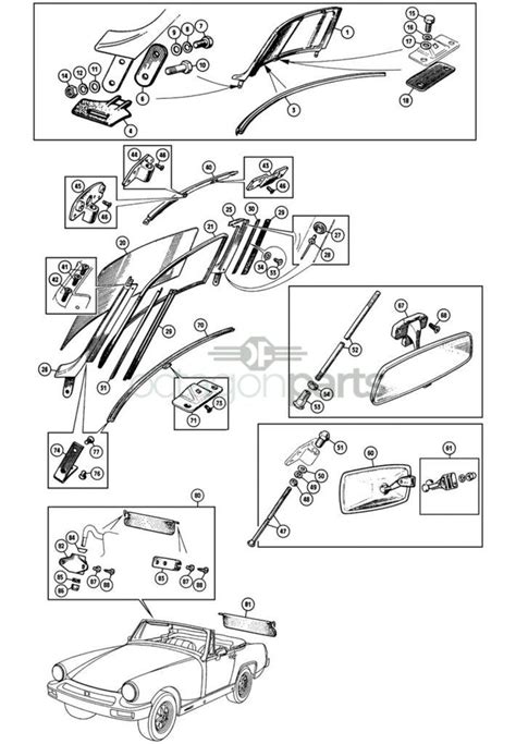 4 Raamstijl Rubber Mg Midget 64 80 Links Octagon Parts