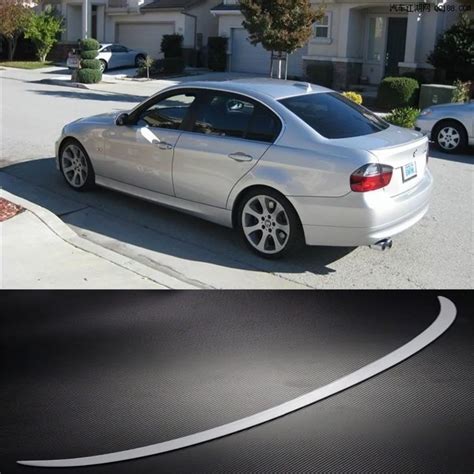 E90 PU Gray Primer Car Trunk Lip Spoiler Boot Wing For BMW 2005 2012 M3