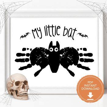 Black Bat Handprint Craft - Halloween Handprint Art - Halloween ...