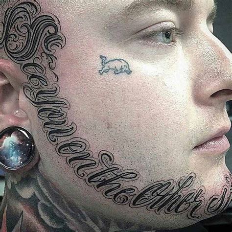 Lettering Tattoo Around The Face Best Tattoo Ideas Gallery