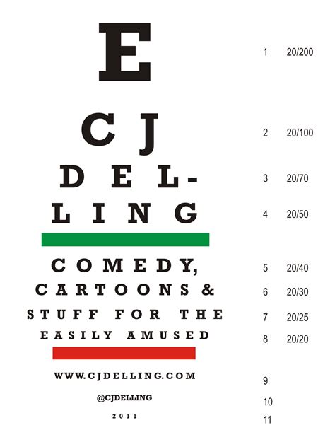 Snellen Eye Test Chart Pdf | Eye Chart Printable