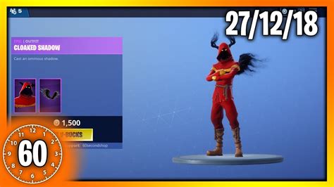 NEW CLOAKED SHADOW SKIN 60 Second Fortnite Shop Fortnite Battle