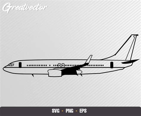 737 700 Side View EPS SVG PNG - Etsy