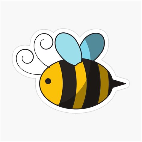 Honey Bee Sticker For Sale By Biancagizzelle Bee Drawing Honey Bee