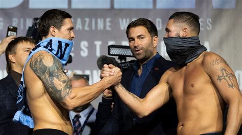 Usyk vs Bellew: Intense face-off between Oleksandr Usyk and Tony Bellew ...