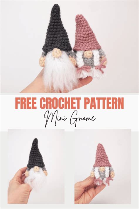 Mini Crochet Gnome Pattern Quick And Easy Crochet Gnome A Crafty Concept