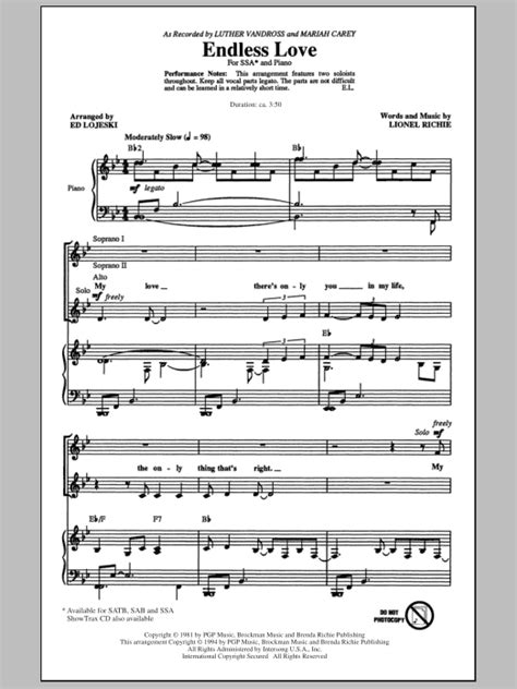 Endless Love | Sheet Music Direct