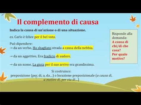 B Mx Complementi Di Causa E Di Fine Youtube