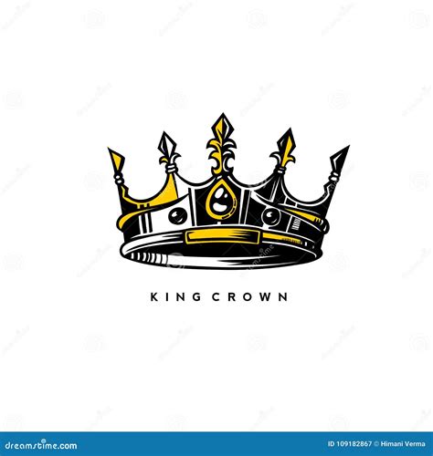 Silver and Gold King Crown Vector Illustration. Stock Vector ...