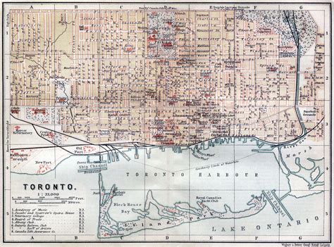 Large old road map of Toronto city – 1894. Toronto large old road map ...