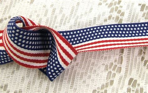 American Flag Ribbon USA Flag Ribbon Grosgrain by SilverCrow