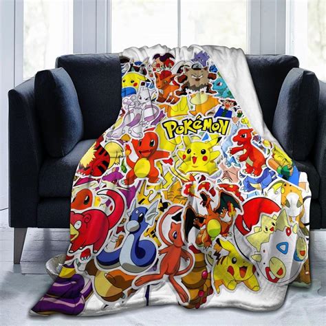 Amazon.com: Cartoon Blanket Anime Blanket Warm Ultra Soft Throw Blanket ...