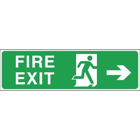 Fire Exit Arrow Right Sign Fire Safety Signs Signs And Display