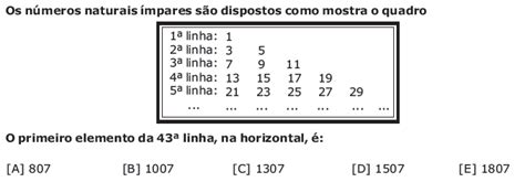 Quais São Os 10 Primeiros Números Naturais Ímpares - Os números naturais ímpares são dispostos como mostra o quadro ...