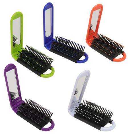 Gongxipen 5Pcs Portable Folding Comb With Mirror Anti Static Comb High