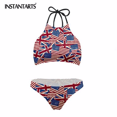 Instantarts Hot Swimwear Bandage Bikinis Sets 2018 Sexy Beach Swimwear Women Swimsuit Bathing