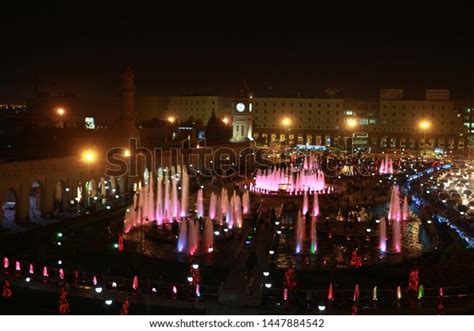 Erbil Iraq Night View Shar Park Stock Photo (Edit Now) 1447884542