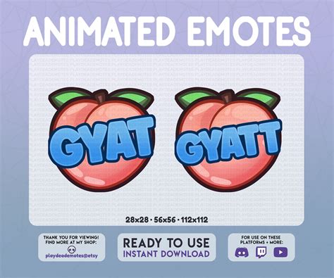 Animated GYATT Peach Emotes ANIMATED STATIC Gyat Peach Emotes Gyatdamn